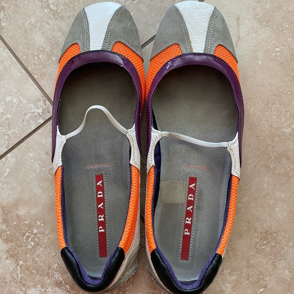 Prada Multicolored Comfortable Flats with Strap